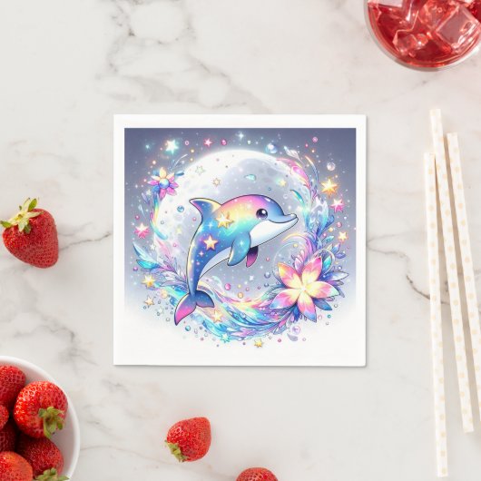 Schattig Baby shower van pasteldolfijnen Servet (Insitu)