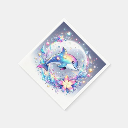 Schattig Baby shower van pasteldolfijnen Servet (Hoek)