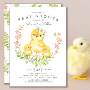 Schattig Baby shower voor Baby en mama Kaart