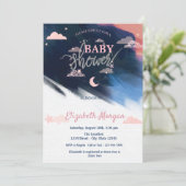 Schattig Baby shower voor sterren en wolken Kaart (Staand voorkant)