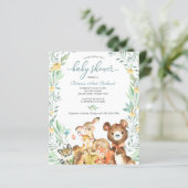 Schattig Baby shower Woodland (Staand voorkant)