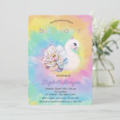 Schattig Baby shower Zwanenbloem Kaart (Staand voorkant)