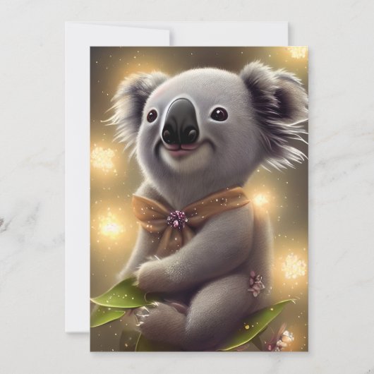 Schattig Baby Smiling Koala Beer Feestdagenkaart (Voorkant)