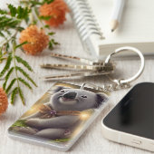 Schattig Baby Smiling Koala Beer Sleutelhanger (Voorkant Rechts)