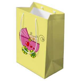 schattig baby twittertje roze baby shower medium cadeauzakje