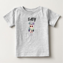 Schattig Baby Uil Graphic Zwart T-shirt - Schattig