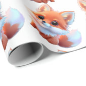 Schattig baby vosspatroon cadeaupapier (Rol Hoek)