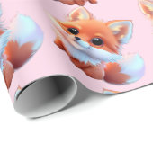 Schattig baby vosspatroon cadeaupapier (Rol Hoek)