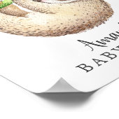 Schattig Baby - Welkomstwoord Baby shower Poster (Hoek)