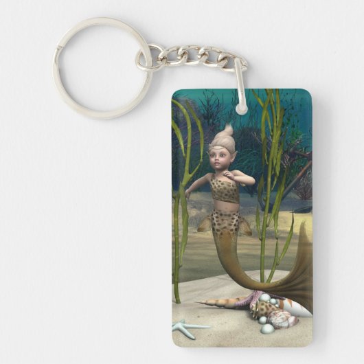 Schattig baby zeemeermin sleutelhanger (Voorkant)