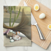 Schattig baby zeemeermin theedoek (Quarter Fold)