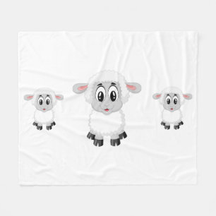 Schattig babyboerderijlam fleece deken