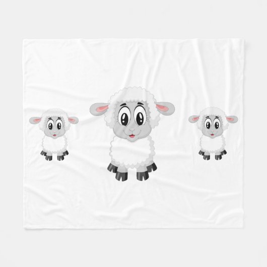 Schattig babyboerderijlam fleece deken (Voorkant (Horizontaal))