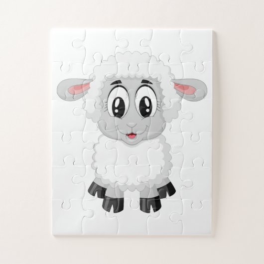 Schattig babyboerderijlam legpuzzel (Verticaal)