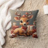 Schattig Babyhert Met Feestelijke Gewei Kussen (Deken)