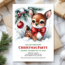 Schattig babyhert waterverf Kerst kinderuitnodigin