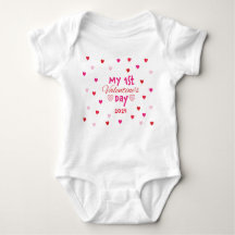 Schattig Baby's eerste Valentijnsdag Shirt