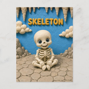Schattig babyskelet, mythisch briefkaart