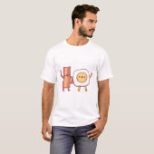 Schattig bacon en ei beste vrienden t-shirt (Voorkant volledig)
