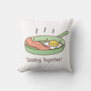 Schattig bacon en ei dat samen sist koppel kussen