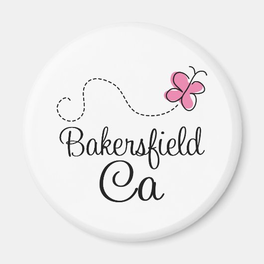 Schattig Bakersfield CA Californië Vlinder Gift Magneet (Voorkant)