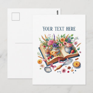 Schattig bakkerij receptenboek voeg bericht zakeli briefkaart