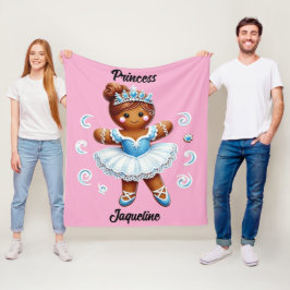 schattig ballerina gemberkoek meisje fleece deken