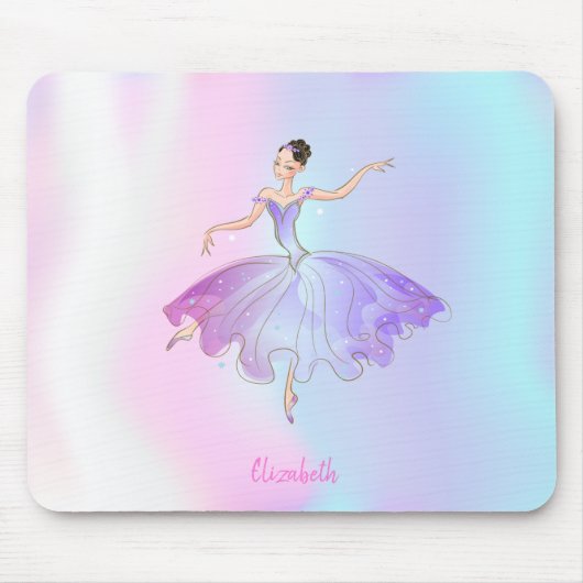 Schattig Ballerina Holographic Muismat (Voorkant)