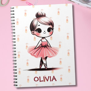 Schattig Ballerina Meisje Notitieboek