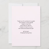 Schattig Ballerina Olifant En Pointe Bedankkaart (Achterkant)