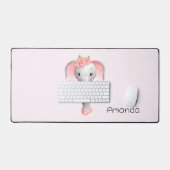 Schattig Ballerina Olifant En Pointe Bureaumat (Keyboard & Muis)