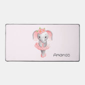 Schattig Ballerina Olifant En Pointe Bureaumat (Voorkant)