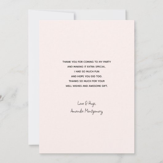 Schattig Ballerina Olifant En Pointe Dank je Bedankkaart (Achterkant)