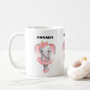 Schattig Ballerina Olifant En Pointe Koffiemok