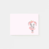 Schattig Ballerina Olifant En Pointe Post-it® Notes (Voorkant)