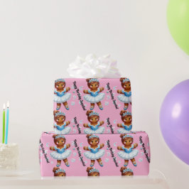 schattig ballerina peperkoek meisje  cadeaupapier