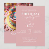 SCHATTIG BALLERINA VERJAARDAGSTAARTFEEST KAART (Voorkant / Achterkant)