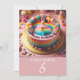 SCHATTIG BALLERINA VERJAARDAGSTAARTFEEST KAART