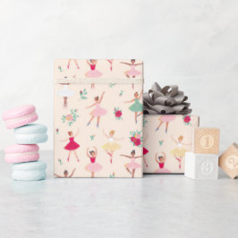 Schattig Balletdansers Patroon Meisjes Cadeaupapier