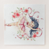 Schattig balletmeisje legpuzzel (Horizontaal)