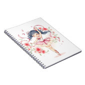 Schattig balletmeisje notitieboek (Rechterzijde)