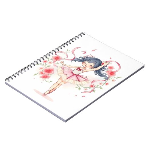 Schattig balletmeisje notitieboek (Linkerzijde)