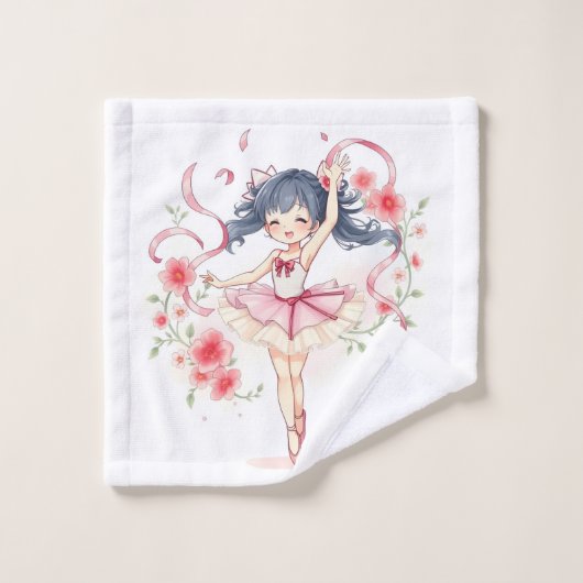 Schattig balletmeisje washandje (Wasdoekje)