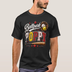 Schattig Ballpark Oma Softbal Oma Baseball Oma T-shirt