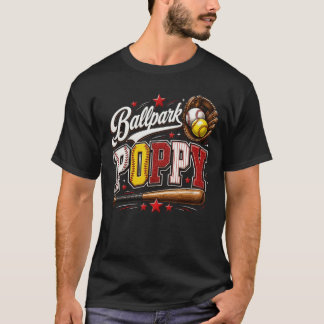 Schattig Ballpark Oma Softbal Oma Baseball Oma T-shirt