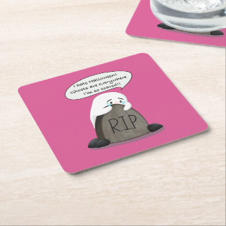 Schattig Bang Spookje RIP Grafsteen Grappig Kartonnen Onderzetters