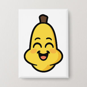 Schattig Banini Banaan Kawaii Karakter Kunst Button