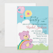 Schattig Barly Wachten Baby shower Bewolkt Hart Ba Kaart (Voorkant / Achterkant)