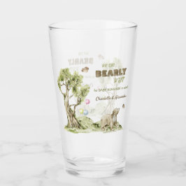 Schattig Barly Wachten Beer Waterverf Baby shower Glas
