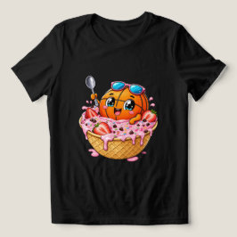 Schattig Basketbal Ijs T-Shirt | Grappig 